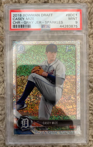 2018 bowman draft Casey mize sparkles 