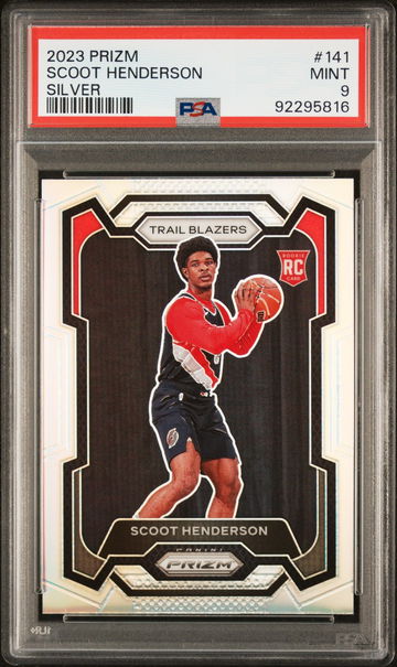 2023 PANINI PRIZM SCOOT HENDERSON SILVER PRIZM #141 RC ROOKIE PSA 9