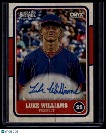 2025 Onyx Vintage Extended Luke Williams #VALUWI Autographs AU