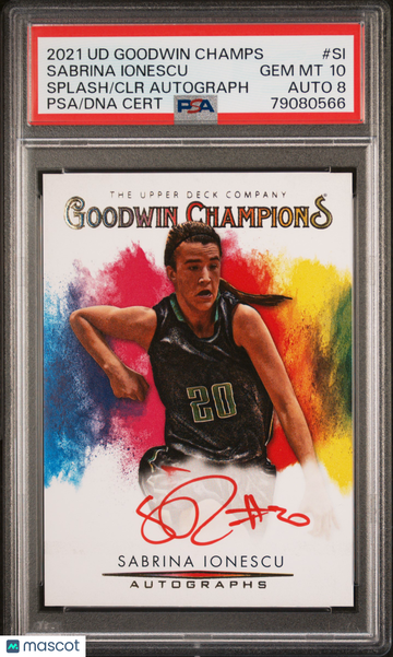 2021 Upper Deck Goodwin Champions Splash Of Color Autographs Sabrina Ionescu #SI CLR PSA 10 Auto 8