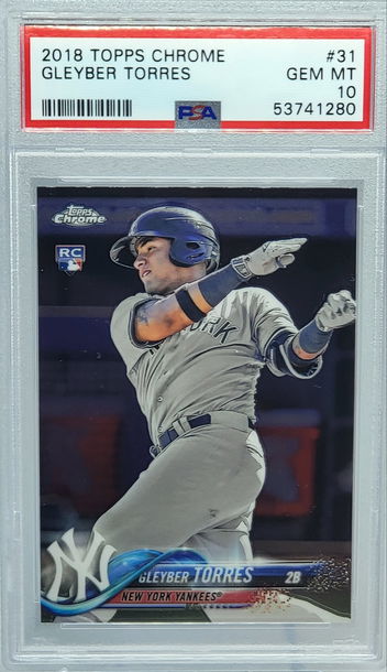 2018 Topps Chrome #31 Gleyber Torres PSA 0