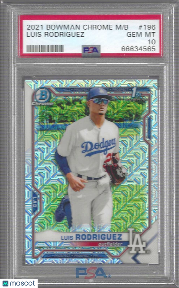 2021 Bowman Chrome Mega Box Luis Rodriguez #196 PSA 10