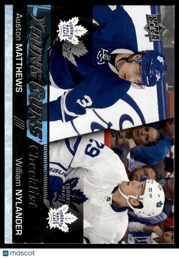 2016-17 Upper Deck Young Guns Checklist (Auston Matthews / William Nylander) YG, CL #250