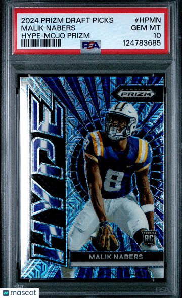 2024 Panini Prizm Draft Picks Hype Malik Nabers #HPMN Mojo PSA 10