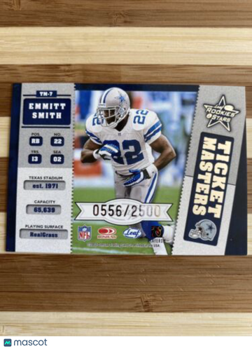 2002 Leaf Rookies and Stars Ticket Masters #TM7 Quincy Carter Emmitt Smith /2500