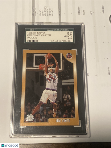 1998-99 Topps Vince Carter #199 Rookie Base Set SGC 8.5