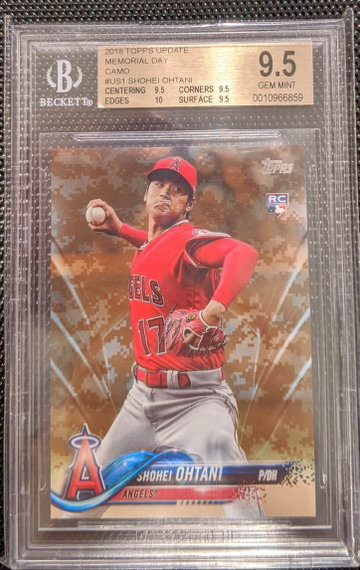 2018 Topps Update US1 CAMO /25 Shohei Ohtani RC Rookie BGS 9.5/10
