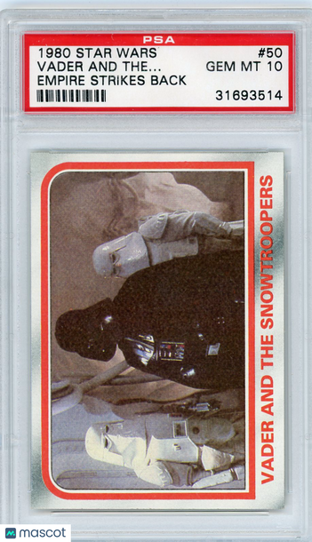 1980 Star Wars Empire Strikes Back Vader And The.. . #50 PSA 10