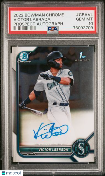 2022 Bowman Chrome Prospect Autographs Victor Labrada #CPAVL PSA 10
