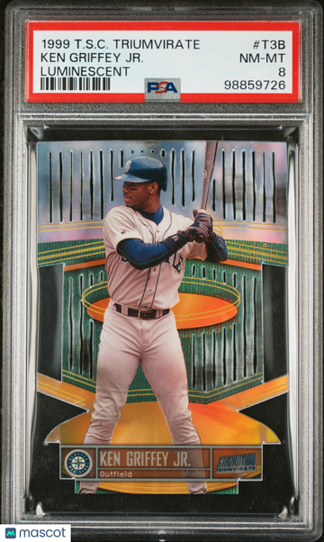 1999 Stadium Club Triumvirate Ken Griffey JR. #T3B Luminescent PSA 8
