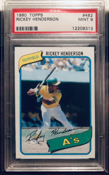 1980 Topps Rickey Henderson PSA 9