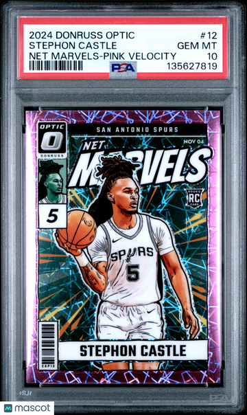 2024 Panini Donruss Optic Net Marvels Stephon Castle #12 Pink Velocity PSA 10