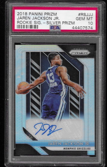 2018 Panini Prizm Jaren Jackson Jr. Silver Prizm Auto