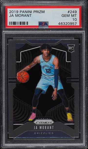 2019 Panini Prizm Ja Morant ROOKIE RC #249 PSA 10 