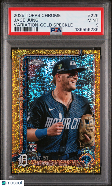 2025 Topps Chrome Jace Jung #225 Variation Gold Speckle PSA 9