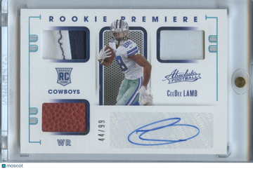 2020 CeeDee Lamb Patch Rookie Panini Authentic