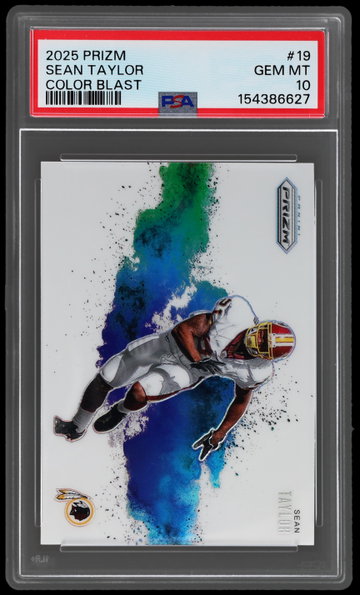 2025 Panini Prizm Sean Taylor Color Blast PSA 10