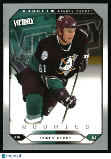 2005-06 Upper Deck Corey Perry #281 2005-06 Upper Deck Victory Update Anaheim Mighty Ducks