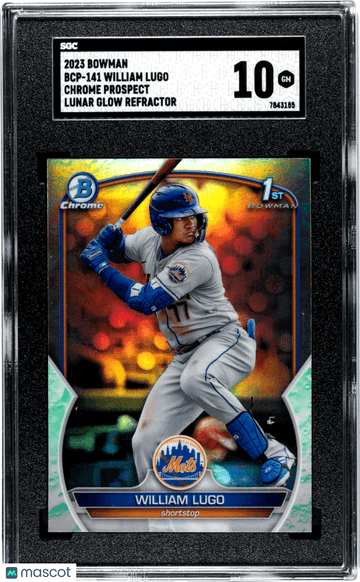 2023 Bowman William Lugo #BCP-141 CHR. Pros. Lunar Glow Refractor SGC 10