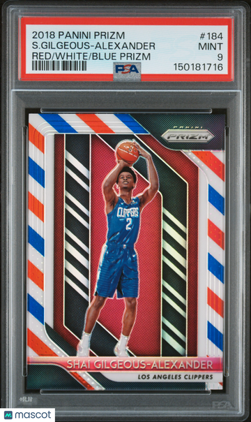 2018 Panini Prizm S. Gilgeous-Alexander #184 Red White Blue PSA 9