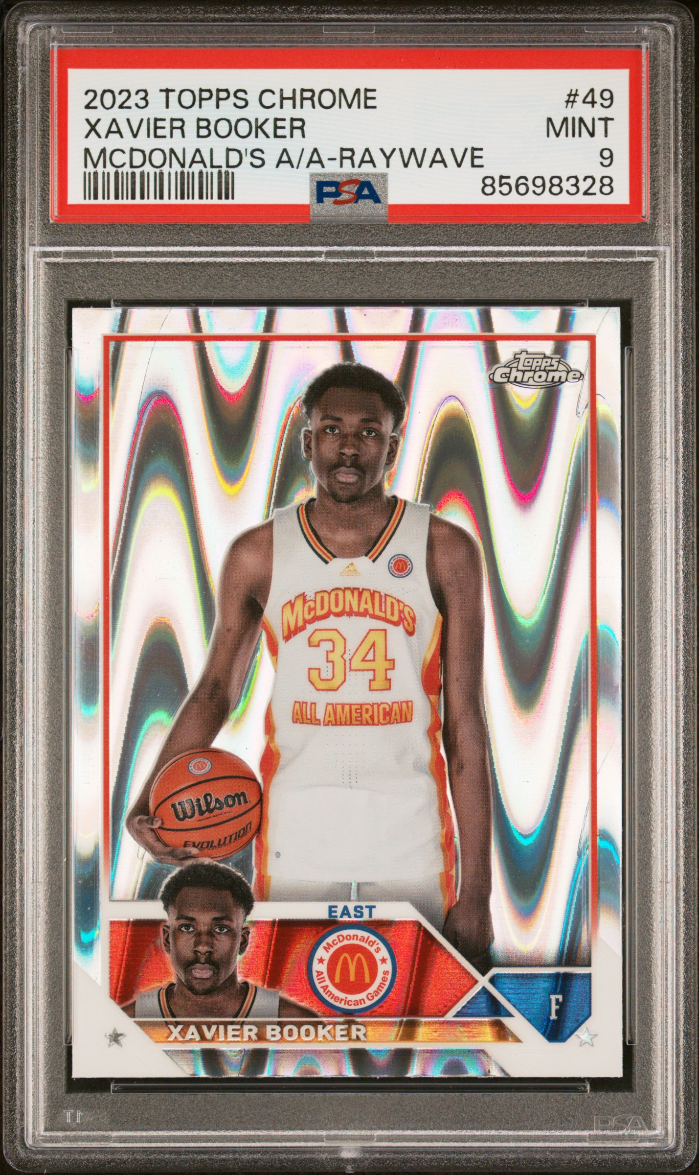 2023 Topps Chrome Mcdonald's All-American Xavier Booker #49 PSA 9