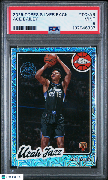 2025 Topps Silver Pack 1980-81 Topps Chrome Basketball Ace Bailey #TC-AB Rookie PSA 9