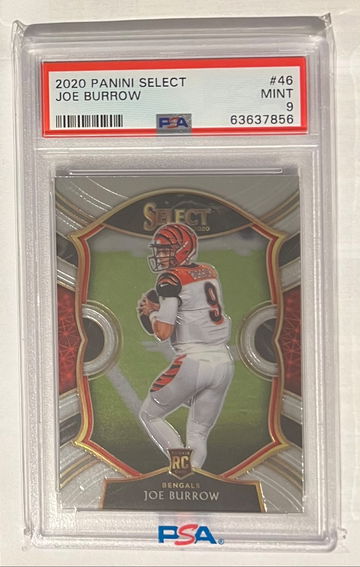 2020 Select Joe Burrow Rookie Bengals PSA 9