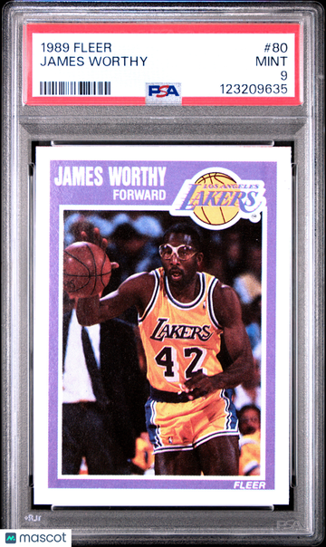 1989 Fleer James Worthy #80 PSA 9