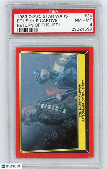 1983 O-Pee-Chee Star Wars Return Of The Jedi Boushh's Captive #24 PSA 8