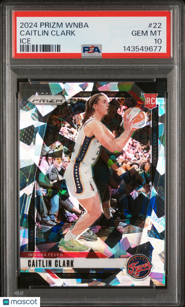 2024 Panini Prizm WNBA Caitlin Clark #22 Ice Rookie RC PSA 10