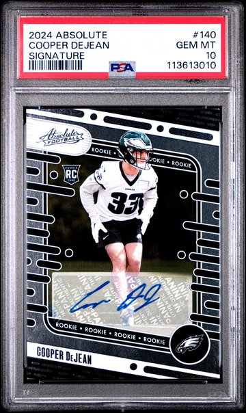 2024 Panini Absolute Signature Rookies Cooper Dejean #140 PSA 10