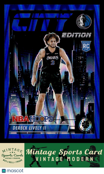 2023-24 Panini Premium Stock Dereck Lively II #2 City Edition Blue Ice SN