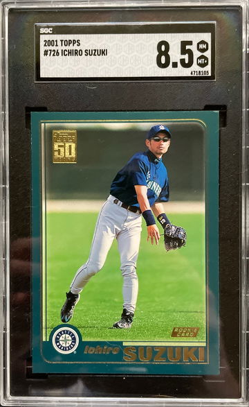2001 Topps #726 Ichiro Suzuki SGC 8.5 RC Rookie MVP ROY Seattle Mariners