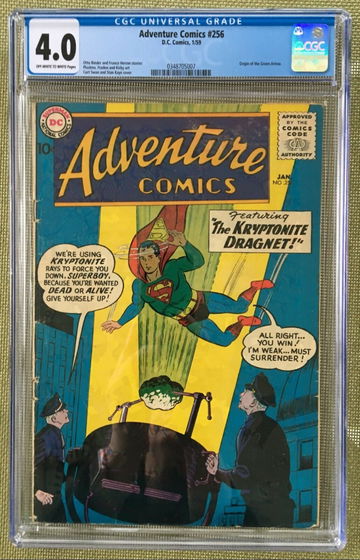 ADVENTURE COMICS #256 CGC 4.0 -- ORIGIN OF THE GREEN ARROW! CURT SWAN FRADON