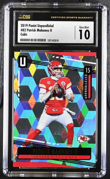 Patrick Mahomes Unparalled Cubic CSG 10