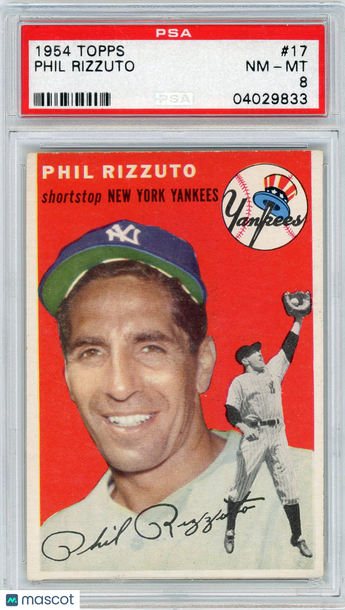 1954 Topps Phil Rizzuto #17 PSA 8
