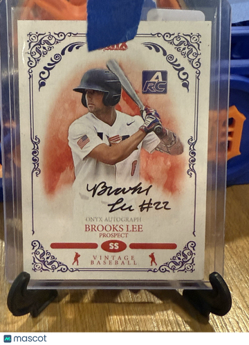 2022 ONYX VINTAGE EXTENDED BASEBALL Brooks Lee #VABL Onyx AUTO