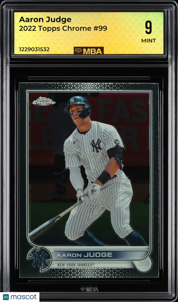 2022 Topps Chrome Aaron Judge #99 MBA 9