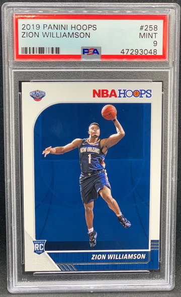 Zion Williamson 2019 Panini Hoops PSA 9
