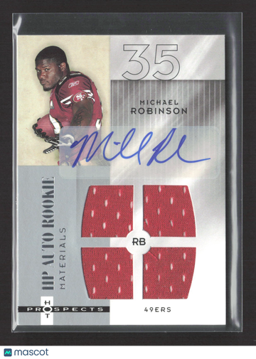2006 Fleer Hot Prospects Michael Robinson #219 HP Auto Rookie Materials Memorabilia Jersey Auto