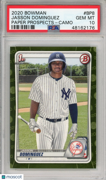 2020 Bowman Paper Prospects Jasson Dominguez #BP8 Camo PSA 10