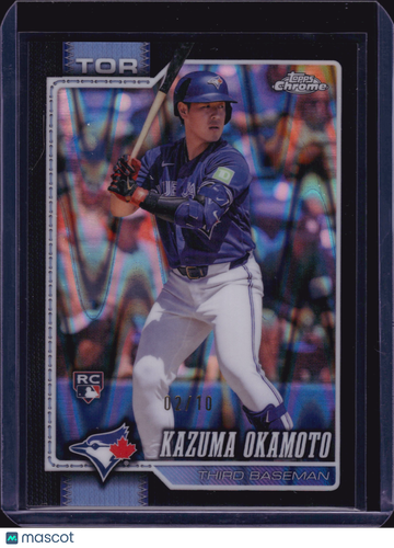 2026 Topps Chrome Kazuma Okamoto #78 Black RayWave /10 RC
