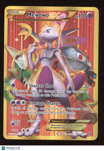 2015 XY BREAKthrough Mewtwo EX Secret Rare #164/162