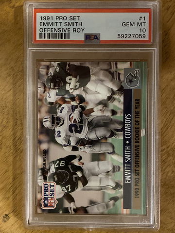 1991 Pro Set Emmitt Smith #1 Offensive Roy PSA 10