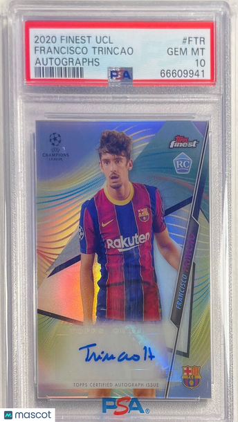 2020 Topps Finest UEFA Champions League Autographs Francisco Trincao #FTR PSA 10