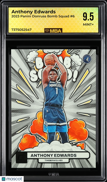 2023 Panini Donruss Bomb Squad Anthony Edwards #6 MBA 9.5