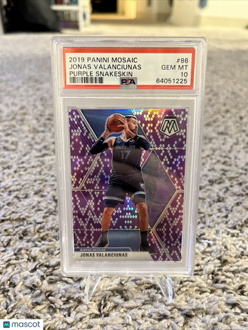 Jonas Valanciunas Purple Snakeskin 17/24, Jersey Number Match, PSA 10