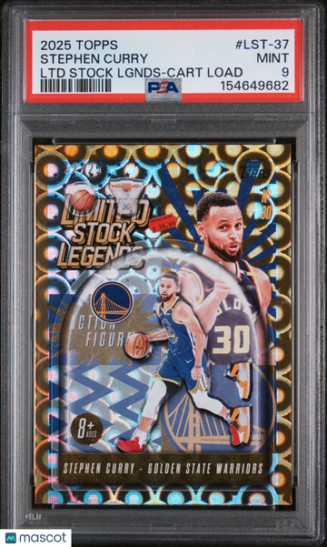 Stephen Curry 2025 Topps Limited Stock Legends LTD Lgnds Cart Load /25 PSA 9