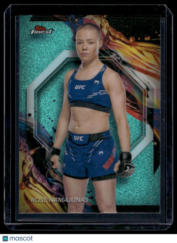 2024 Topps Finest UFC Rose Namajunas #108 Aqua Glitter Refractors