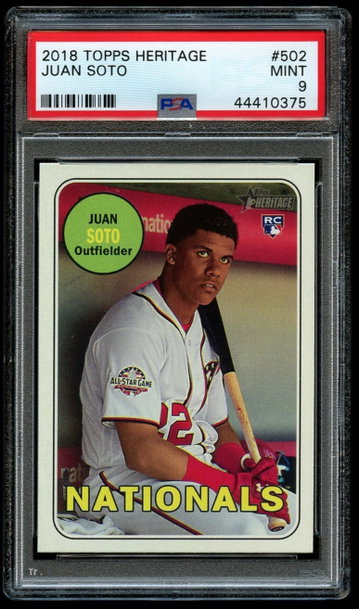 Juan Soto 2018 Topps Heritage High PSA 9 Mint #502